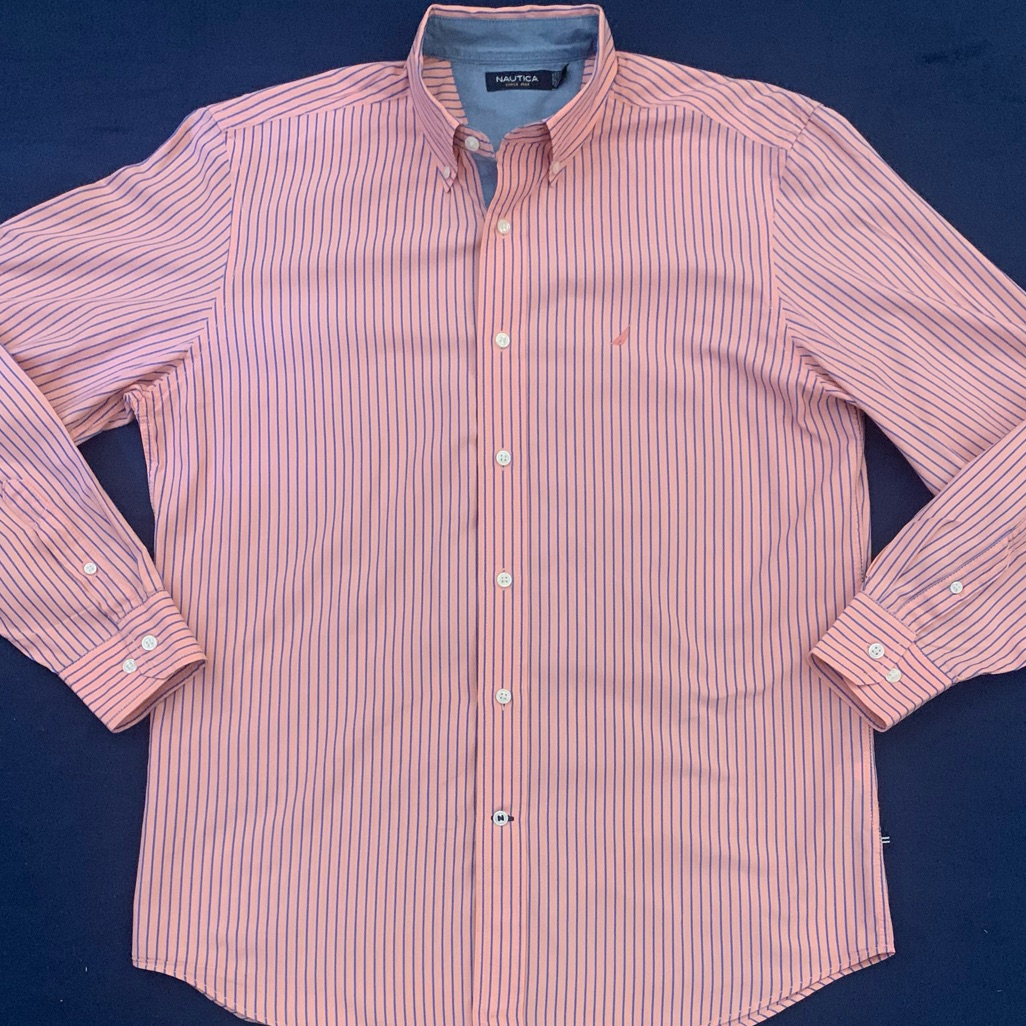 Nautica Ls All Cotton Striped Shirt